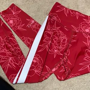 Ryderwear red print leggings
